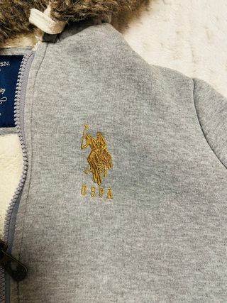 Chaqueta gris con borreguito Ralph Lauren