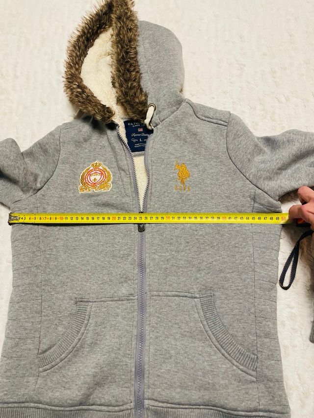 Chaqueta gris con borreguito Ralph Lauren