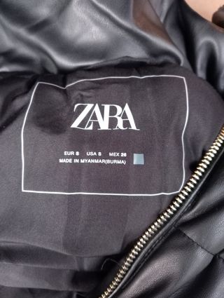 Abrigo polipiel Zara 