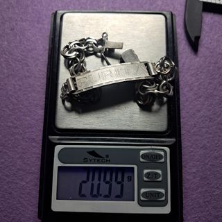 Pulsera esclava plata eslabón hungaro