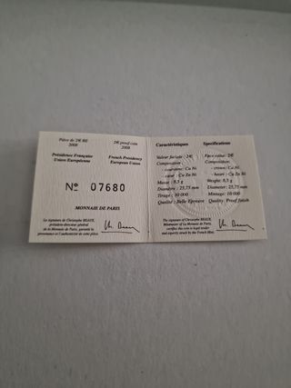 2 EURO PROOF FRANCIA 2008