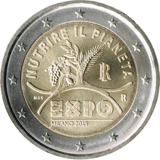 3 monedas 2 € Italia 2012-2013-2015 Conmemorativas