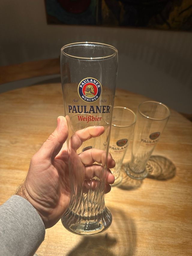 Copas de cerveza Paulaner 0.5 litros