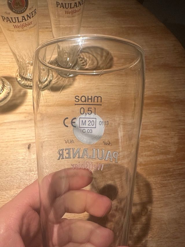 Copas de cerveza Paulaner 0.5 litros