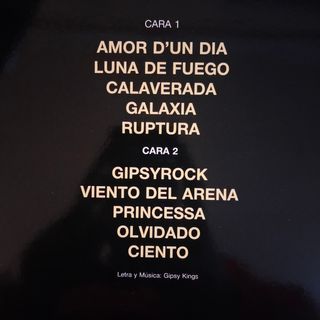 LP GIPSY KINGS 1991 Luna de fuego. Flamenco rumba