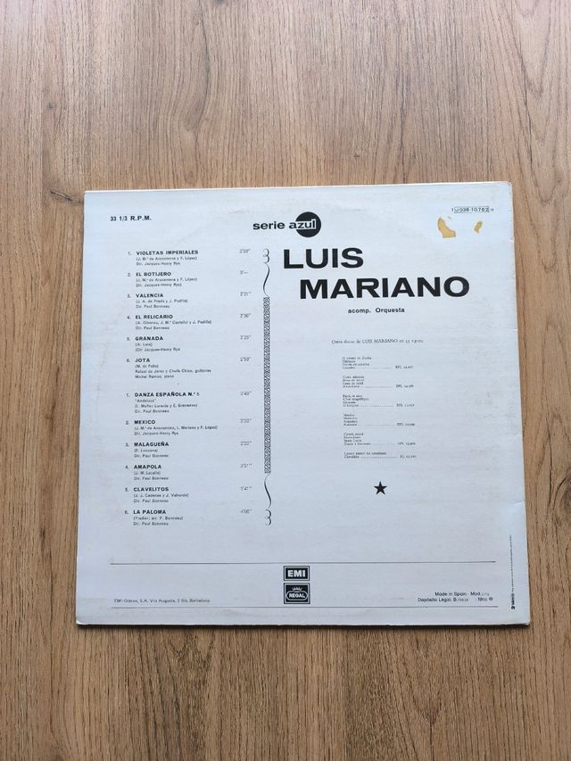 Vinilo de Luis Mariano