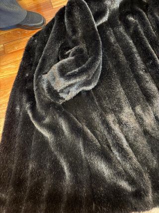 Abrigo sintetico tipo vison