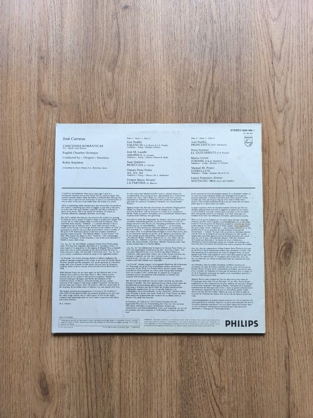 Vinilo de José Carreras