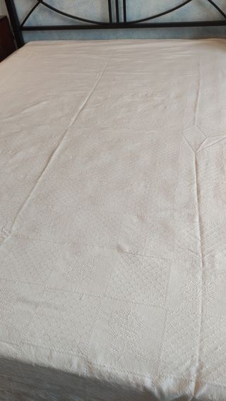 Colcha blanca algodón