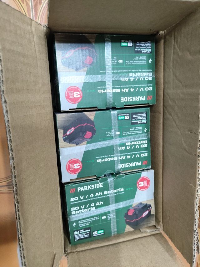 Lotto 3 batterie Parkside X20v 4ah