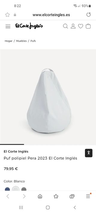 Puf polipiel pera