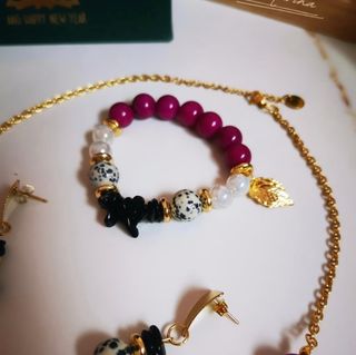 Conjunto piedras naturales y acero inox