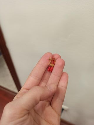 Corales Oro Camafeo Rojos