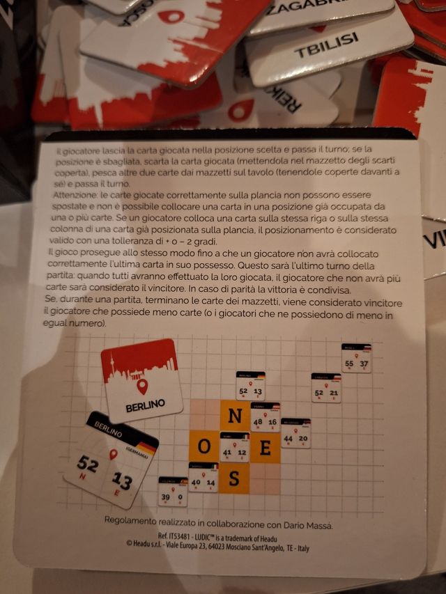 Gioco in scatola "Nord Sud Ovest Est"