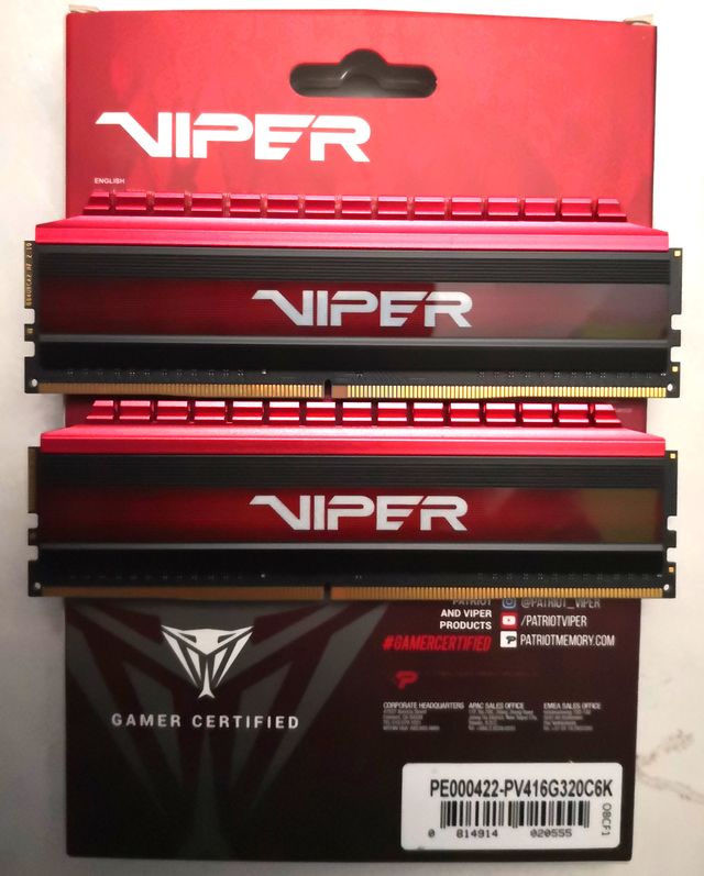 PatriotViper Memoria RAM 16Gb DDR4 CL-16. (2x8Gb).