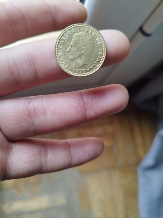 1 peseta rey juan Carlos año 1975 dos estrellas