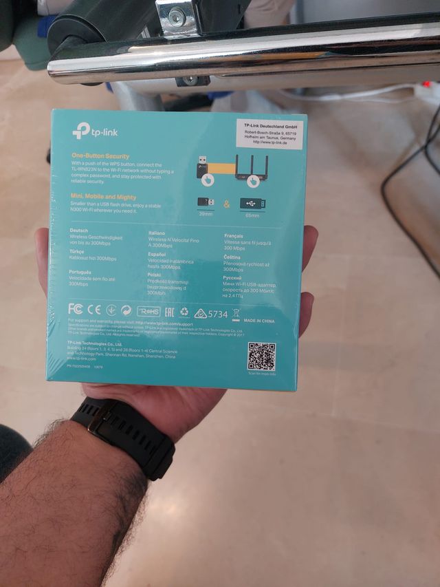 Mini Adaptador USB Inalámbrico N de 300Mbp tp-link