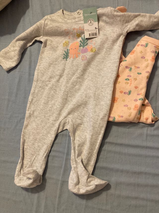 Pack 2 pijamas algodón 6 meses