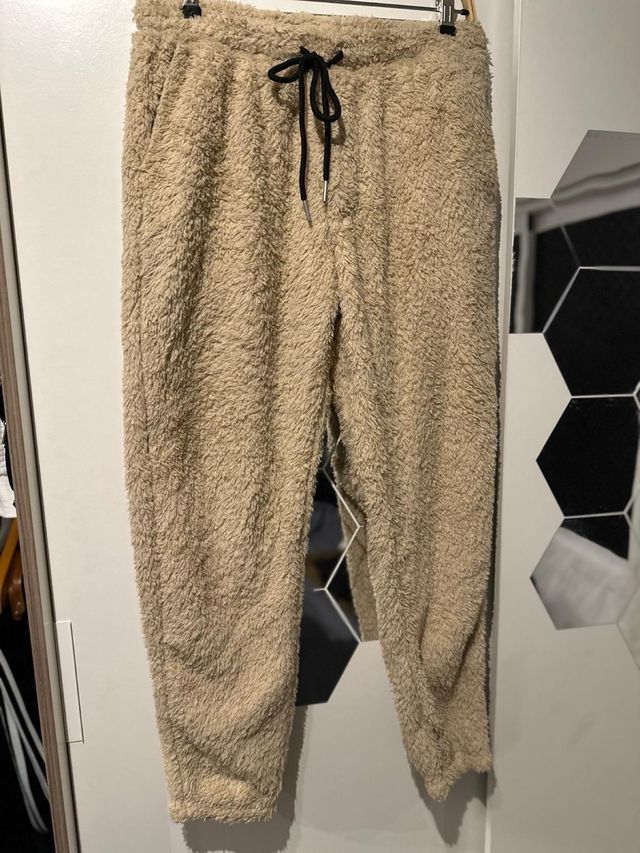 Set di felpa in tessuto e pantaloni in tessuto felpato