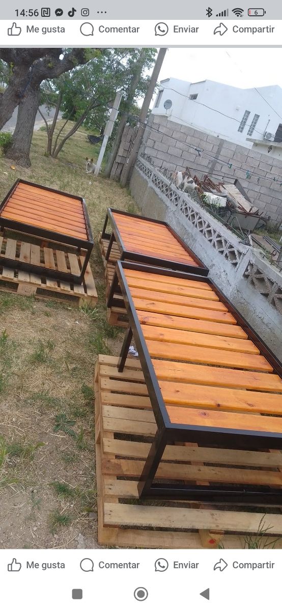 Camas de hierros y madera