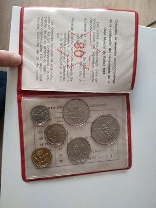 Set monedas mundial futbol 82