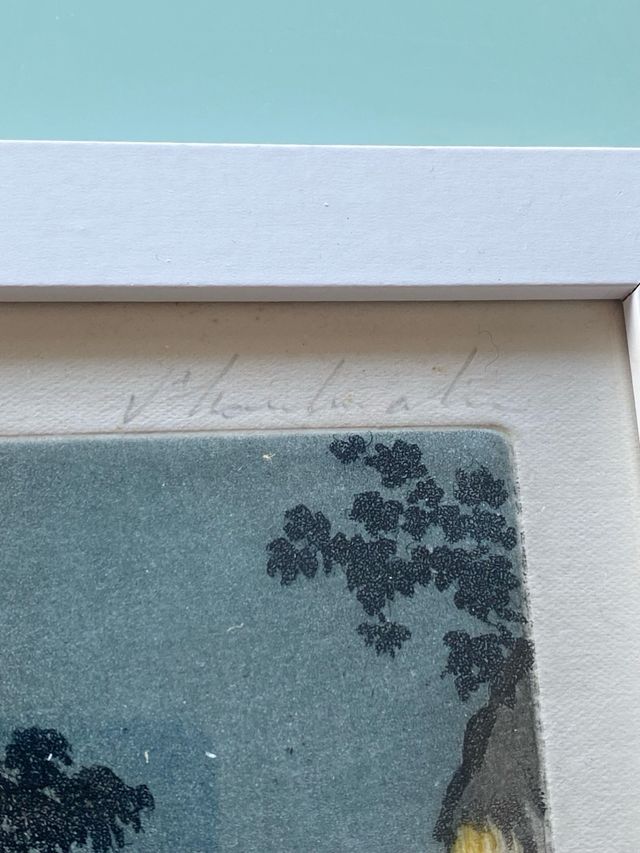 AGUATINTA ORIGINAL DE LAPIN AGILE PPIO SIGLO XX