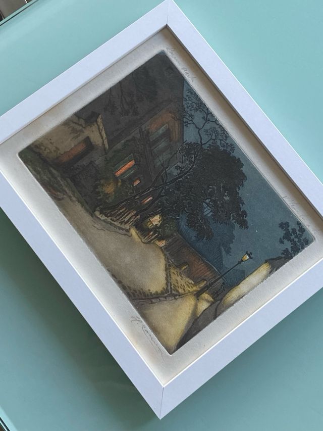 AGUATINTA ORIGINAL DE LAPIN AGILE PPIO SIGLO XX