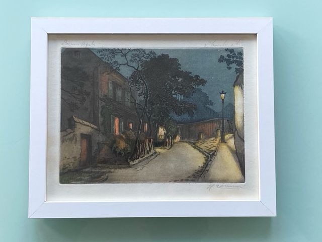 AGUATINTA ORIGINAL DE LAPIN AGILE PPIO SIGLO XX