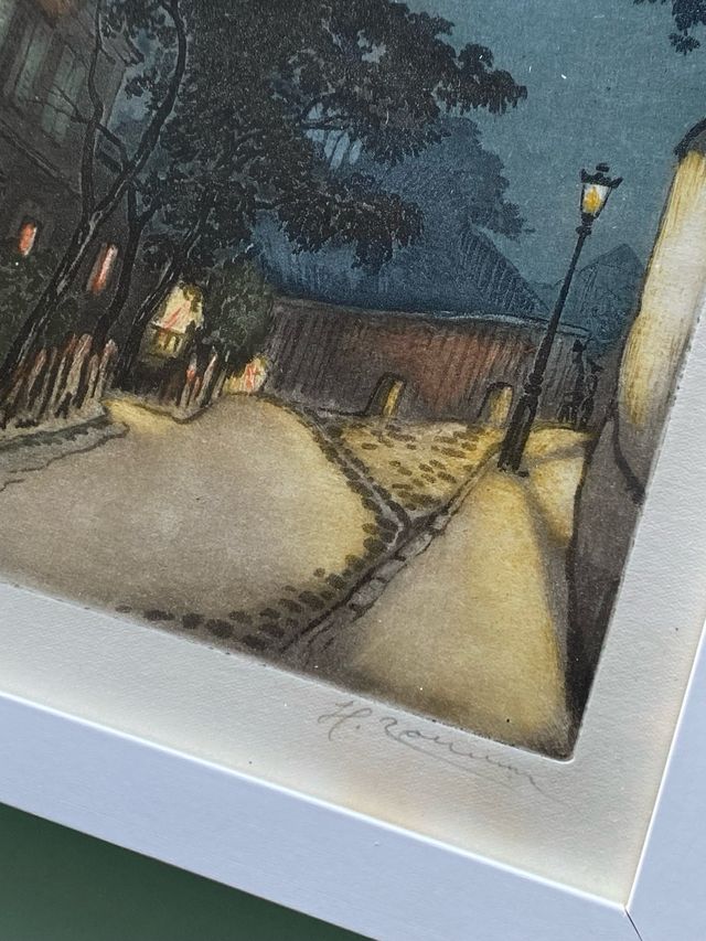 AGUATINTA ORIGINAL DE LAPIN AGILE PPIO SIGLO XX