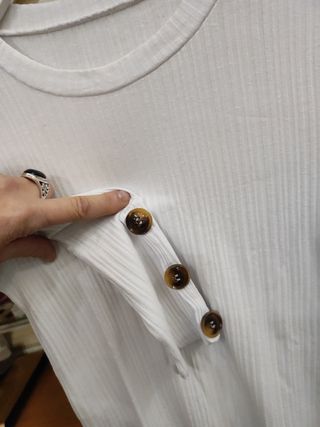 Camiseta blanca básica canalé