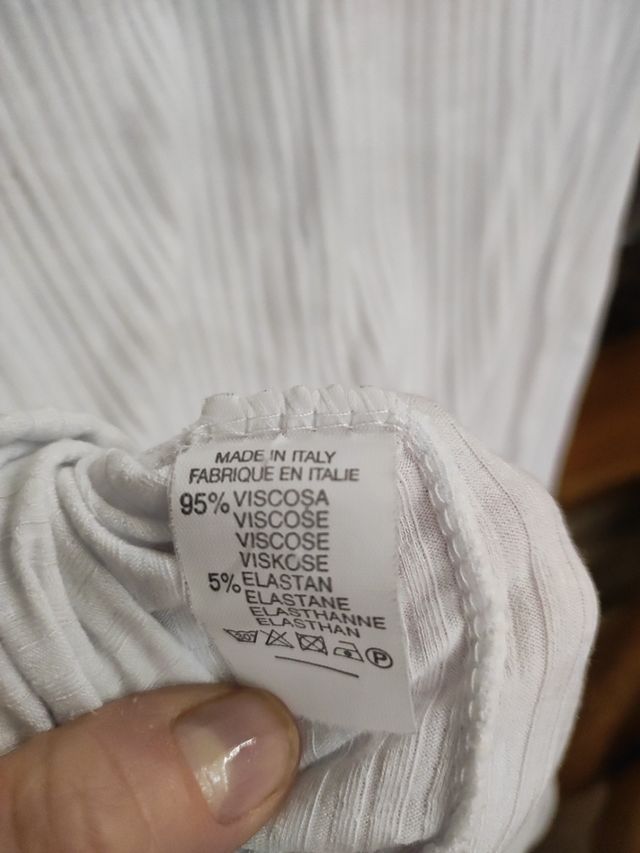 Camiseta blanca básica canalé