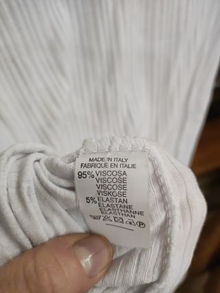 Camiseta blanca básica canalé