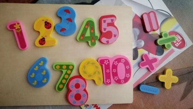 Puzzle animali in 3D in legno e numeri