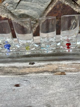 VASOS CHUPITO Y BASE CRISTAL