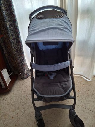 Sillita ligera bebecar celeste y gris