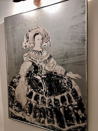 Cuadro grande Menina color plata