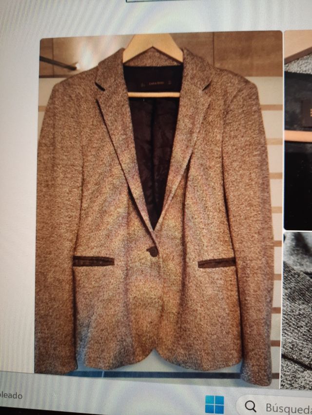 ZARA 40 42 chaqueta gris L