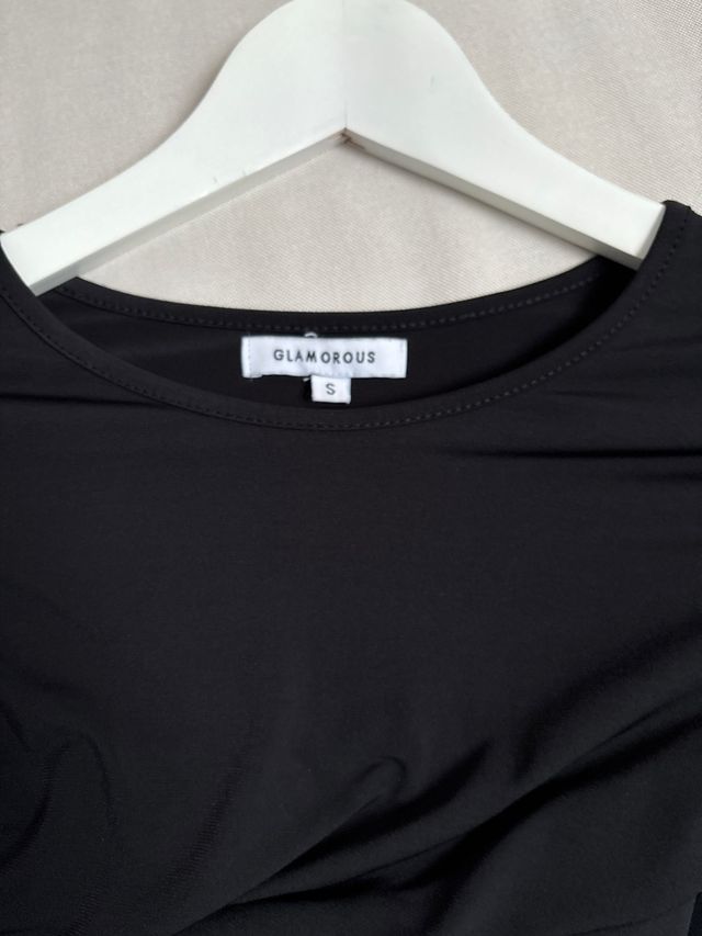 Vestito nero corto manica lunga S/M