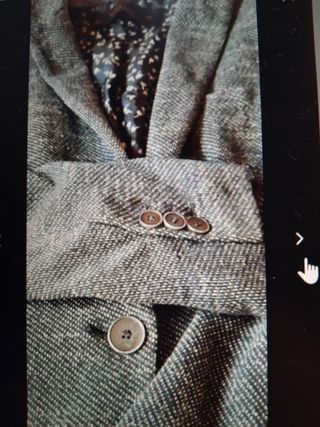 ZARA 40  42 chaqueta azul coderas gris talla L