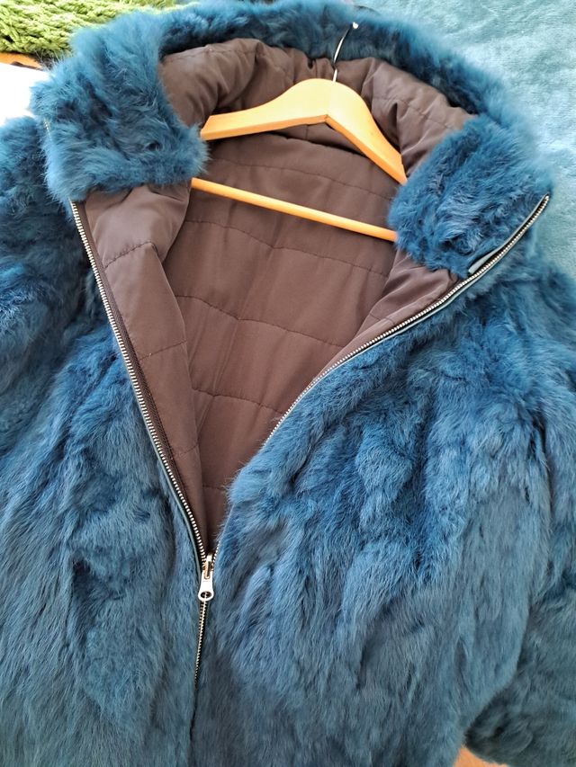 Chaqueta de piel de conejo