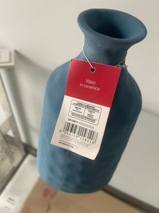 Vaso in ceramica blu