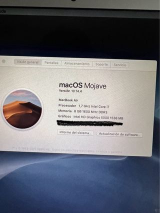 Portatil MAC BOOK AIR 13”