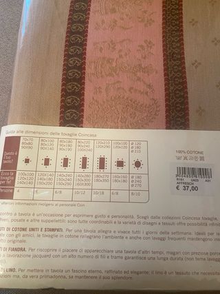 Tovaglia rettangolare Coincasa