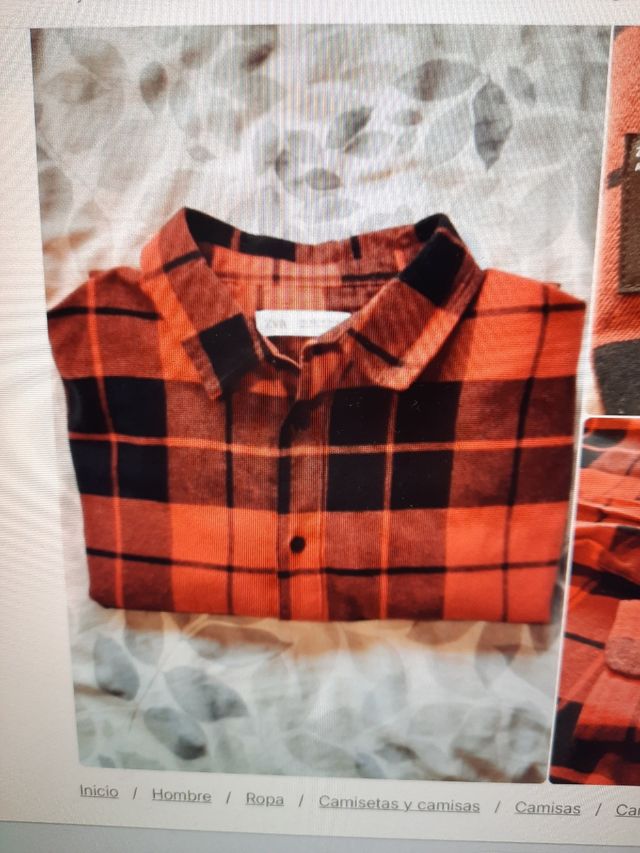 ZARA 14 camisa cuadros negra y roja, 13 14