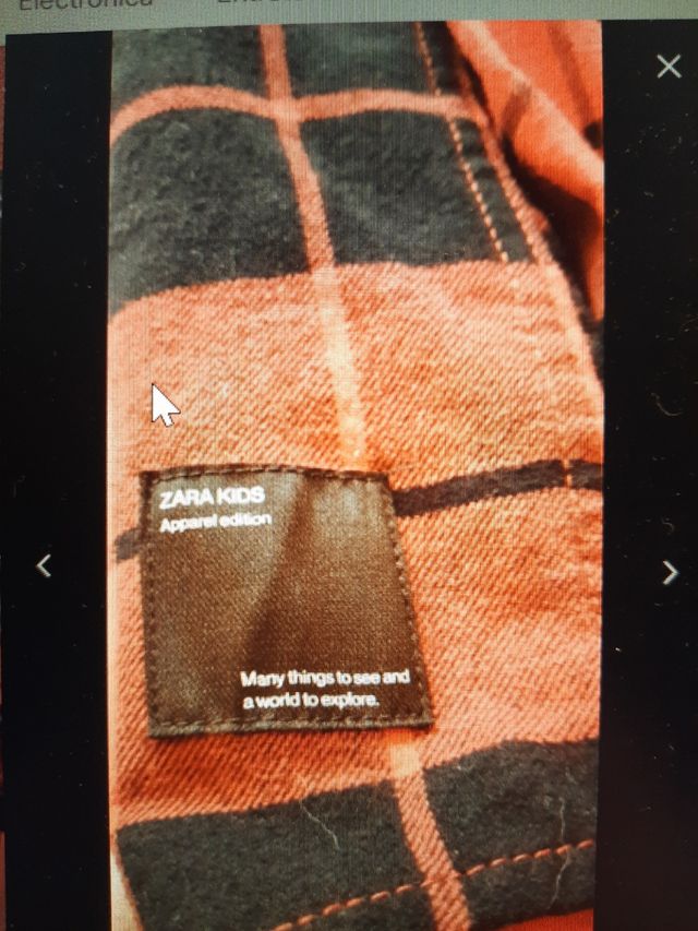 ZARA 14 camisa cuadros negra y roja, 13 14