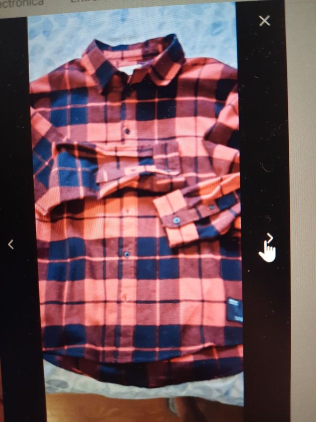 ZARA 14 camisa cuadros negra y roja, 13 14