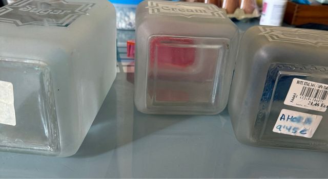 3 Botes de cocina de cristal