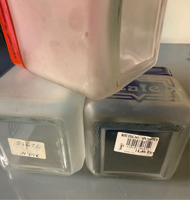 3 Botes de cocina de cristal