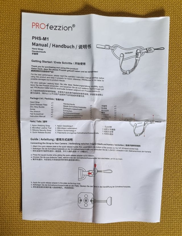 Hand strap de piel para cámara de fotos