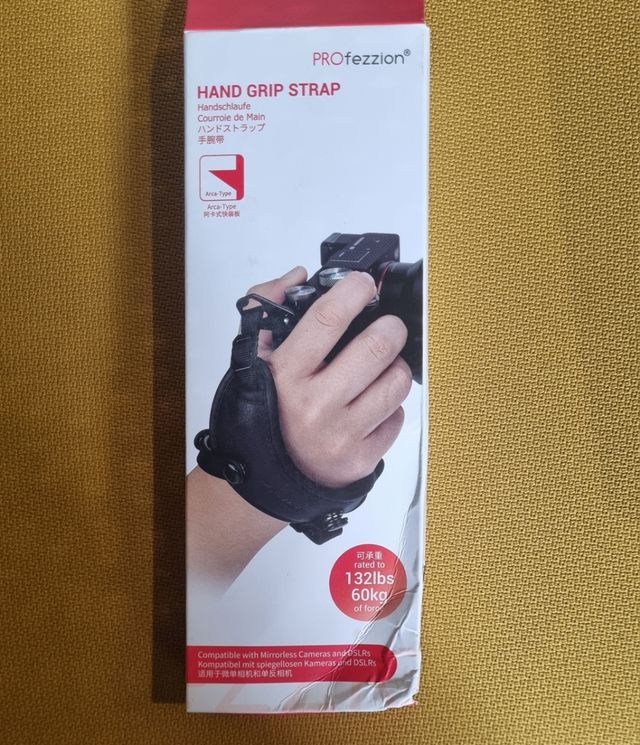 Hand strap de piel para cámara de fotos